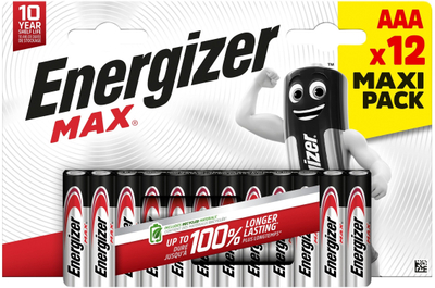Bateri alkaline AAA Energizer Max, pako me 12 copë
