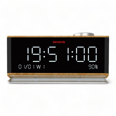 Orë Zgjuese Multifunksionale me Radio FM, 2 Alarma, Bluetooth, TF Card dhe Mikrofon AIWA CR-90BT