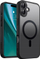 Mbrojtëse telefoni Vega Ecobox, MagSafe, për iPhone 16, transparente me të zeza