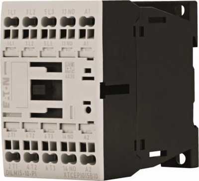Kontaktor Eaton DILM15-10, 240V AC, 3 pole 15.5A, gri e zezë
