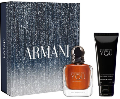 Set parfum për meshkuj Emporio Armani Stronger With You Intensely, 50ml EDP, xhel dushi 75ml