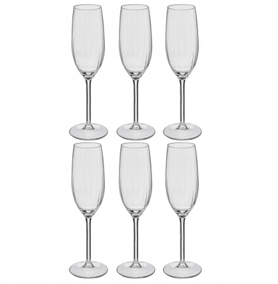 Set gota për shampanjë Secret de Gourmet VOLTA, 6 copa, 210 ml, transparente