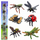 Set figurina mini insekte “Insect World”, 6 copë, 4-6 cm, shumëngjyrëshe