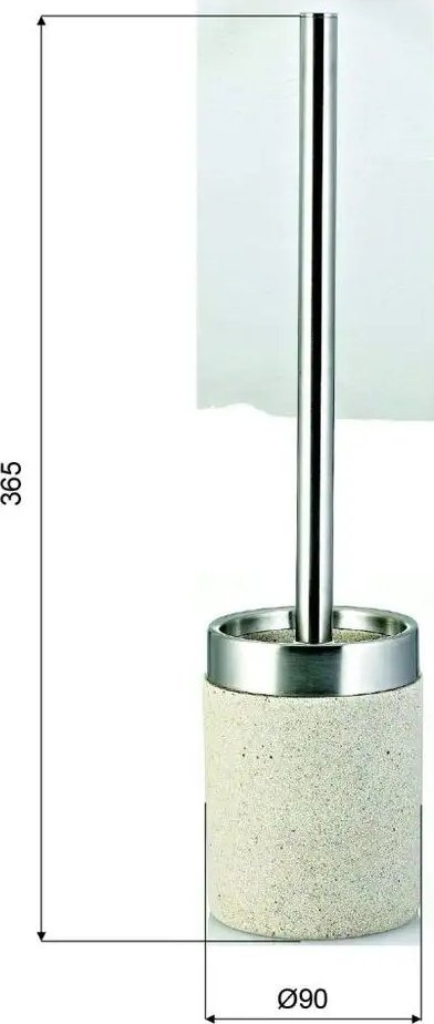 Четка за тоалет Stone Freestanding со држач, модел stone, беж