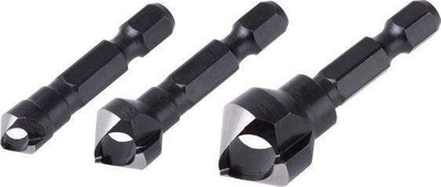 Set freza sfazimi Wolfcraft WF4375000, 8 12 16mm, shank gjashtëkëndor