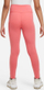 Спортски легинси за девојчиња Nike Sportswear Girls' Favorites, висок струк, еластични, розови