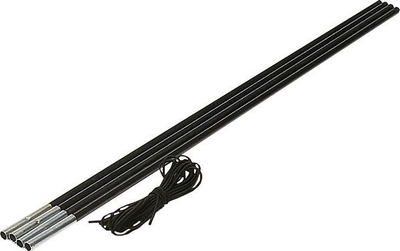 Set shtyllash tenda High Peak Fiberglass, diametër 7.9 mm, gjatësi 2 m, ngjyrë e zezë