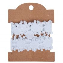 Shirit dekorativ Craft with Fun Snowflake Felt 463508, 2 m, me model bore, i bardhë