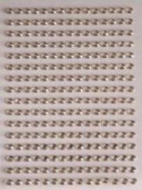 Gurë dekorativë ngjitës Brewis Self adhesive Gems, 6 mm, 140 copë, argjendi
