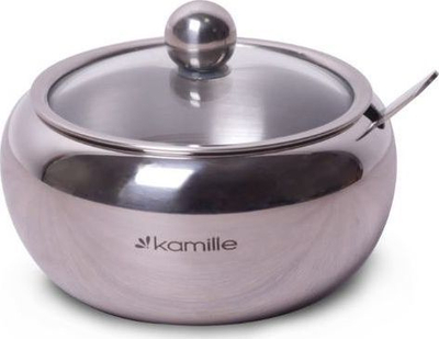 Enë për sheqer Kamille KM-7002, 460ml, e argjendtë