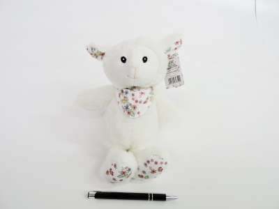 Lodër pelushi Tulilo Sheep Mania, 22cm, për kalamaj, e bardhë