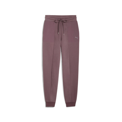 Тренерки PUMA HER Comfort High Waist Fleece за жени, со џебови, боја raisin