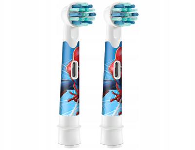 Kokë furçe elektrike Oral B Spiderman për kalamajt, 2 copë, me ngjyra