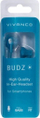 Kufje in ear Vivanco BUDZ, lidhje 3.5 mm, me mikrofon, blu