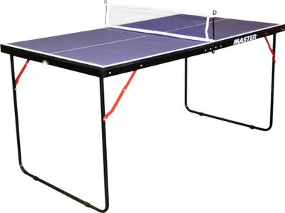 Tavolinë pingpong Master Mini Table Fun, 137x76x67 cm, palosëse, blu