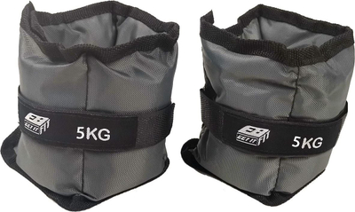 Pesha për kyçe EB Fit, 2x5 kg, set 10 kg, gri
