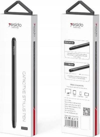 Laps stylus Yesido ST01, aliazh alumini, për Android, iOS edhe Microsoft, i zi