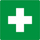Tabelë sinjalizimi OHS First Aid PVC, për mur, jeshile e bardhë