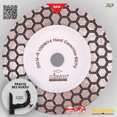 Disk bluarës me diamant Distar DGM S Hard Ceramics, 100mm, P60, M14