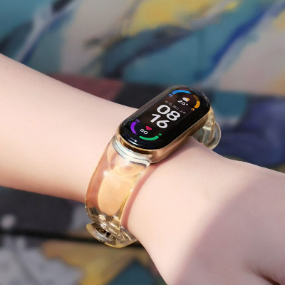 Rrip silikoni për Xiaomi Mi Band 5 dhe 6, zëvendësues, transparent