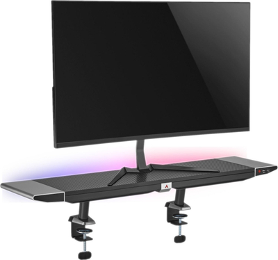 Raft monitori Mozos RISER-RGB, 90cm, me drita RGB, ngjyrë zi/gri