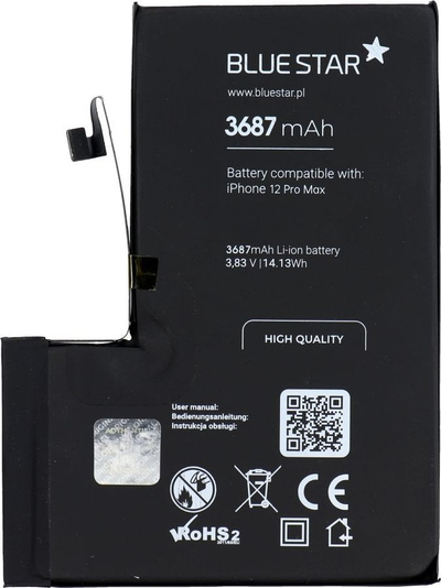 Bateri telefoni Blue Star HQ për iPhone 12 Pro Max, 3687 mAh, Li Ion