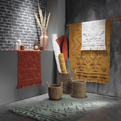 Тапет Douceur d'intérieur CILAOS, 120 x 170 cm, памук, портокалов