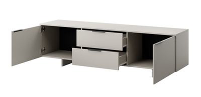Kredencë TV Alma 2D2S, 180x41.5x55 cm, MDF mat, gri cashmere