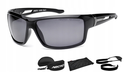Syze dielli Arctica S-203 me polarizim, sportive, UV400, të zeza