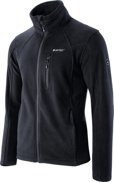Bluzë fleece për burra Hi-Tec Polar Monar, poliester 100%, madhësia XL, e zezë