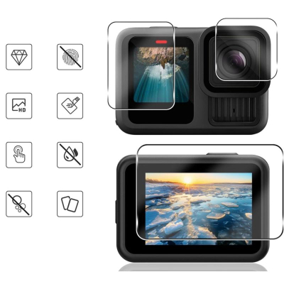 Xham mbrojtës Hofi Tech-Protect Glass Fit+ për GoPro Hero 13, xham i fortë (i temperum), set me 2 copë, transparent
