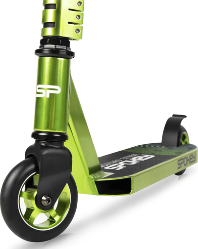 Trotinet freestyle Spokey Backyard Extreme, trup metalik, platformë antirrëshqitëse, jeshil