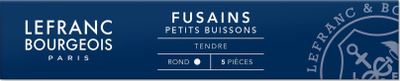 Сет јаглен за цртање Lefranc Bourgeois Petit Buisson, 5 парчиња, мек, црн