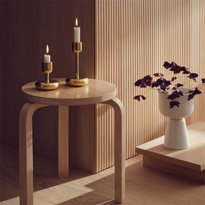Mbajtëse qirinjsh Iittala Nappula Brass, bronz, set dekorativ, ngjyrë ari