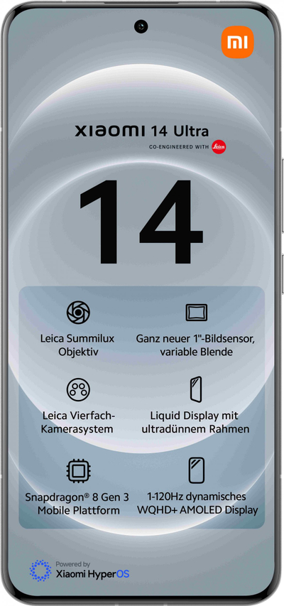 Telefoni Xiaomi 14 Ultra 5G, 512GB, 16GB RAM, i bardhë