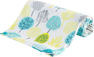 Pelena bambuje Bocioland Bamboo Diaper Forest, 75x75 cm, shumëpërdorimëshe, me motive pylli
