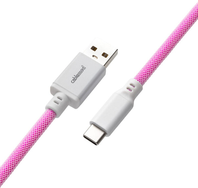 Kabllo spirale CableMod Classic, USB-C/USB-A, 1,5m, rozë