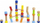 Loja druri Viga Toys Wooden Figures Balance Game, 46 copa, me kartela modeli, shumëngjyrëshe