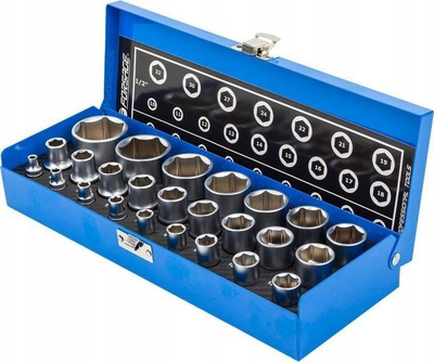 Set çelsash dhe soketash Forsage F-50121G, 1/4" dhe 1/2", 25 copa