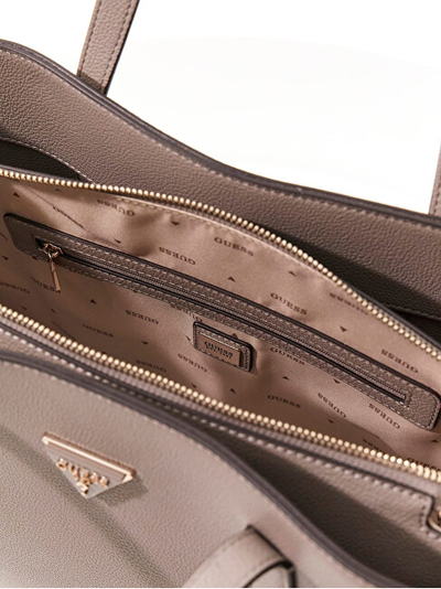 Çantë dore Guess Jeans MERIDIAN II BAG, poliuretan, e gri