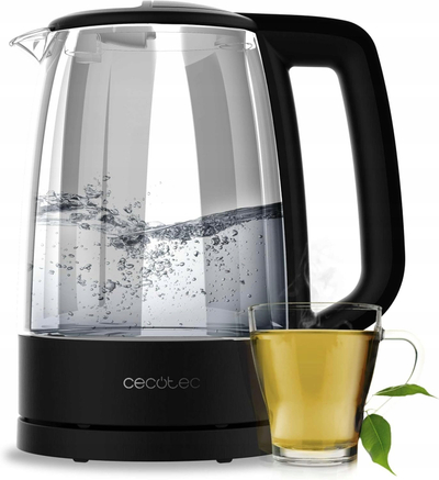 Shporet elektrik uji Cecotec Thermosense 320, 1.7L, xham borosilikat, transparent