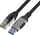 Kabllo adapter Ethernet PREMIUMCORD kunet2, USB 3.2 në RJ45 Gigabit LAN, 2 m, e zezë