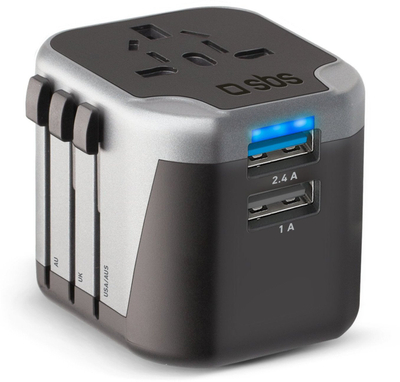 Adapter udhëtimi Sbs Universal Travel Adapter, 12W, i bardhë
