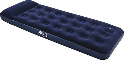 Dyshek ajror Bestway Single Flocked, një person, për kamping dhe shtëpi, blu