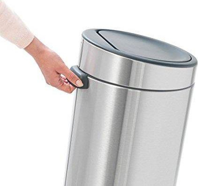 Kosh plehrash Brabantia Touch Bin, 30L, çelik mat, ngjyrë argjendi