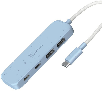 Adapter USB C J5create JCD394, 4 porta USB C dhe USB A, 10Gbps, gri
