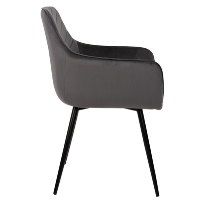 Kolltuk Latrell 55x57x84Hcm (HM8582.01), gri/ zezë