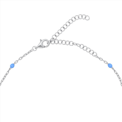 Qafore për femra Brilio Silver NCL112WTQ, 46cm, e argjendtë/kaltër