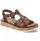 Sandale për femra Rieker W W0853-24, lëkurë, taban gome, kafe