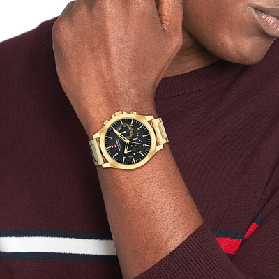 Orë dore për meshkuj Tommy Hilfiger, e artë